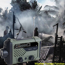 Outdoor Music Player LED Flashlight Hand Crank Radio Solar FM Radio