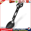 Multifunctional Stainless Steel Spork Fork Spoon Wrench for Picnic (Black) Newly