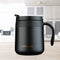 350ml Stainless Steel Vacuum Flask Handle Lid Portable Water Cup (Black) Newly