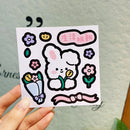 Cartoon Water Cup Stickers Cute Bear Rabbit Refrigerator Drinks Kettle Decals