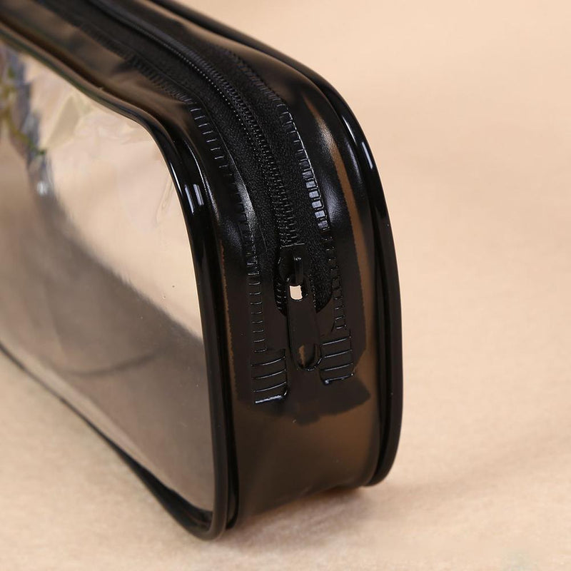 Waterproof Dust-proof PVC Transparent Pencil Case Zipper Pen Holder (White)