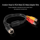 M12 4Pin Aviation Head to RCA Female DC Male Extension Cable Adapter A) Newly