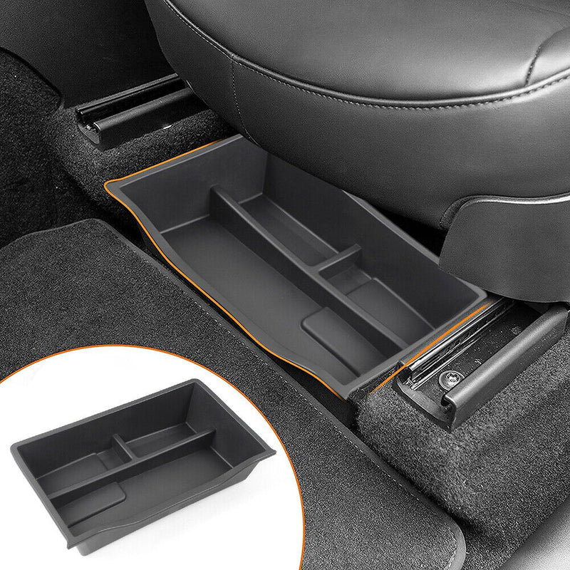 #A Car Under Seat Storage Case Auto Interior Back Seat Organizers for Tesla Mode