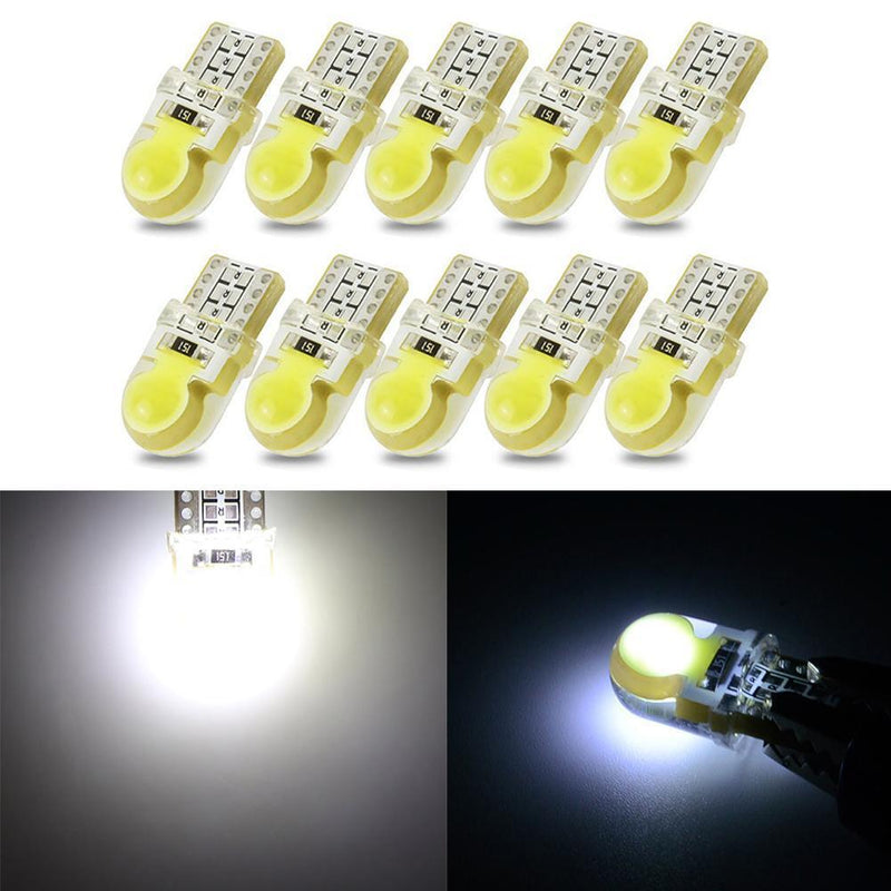 10pcs DC 12V T10 COB 6SMD LED Car Light Bulbs 360° Beaming Width Lamps Newly