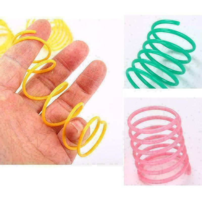 Cat Toys Colorful Spring Bounce Plastic Pet Kitten H3T2 I2G HOT Interactive Z0B5