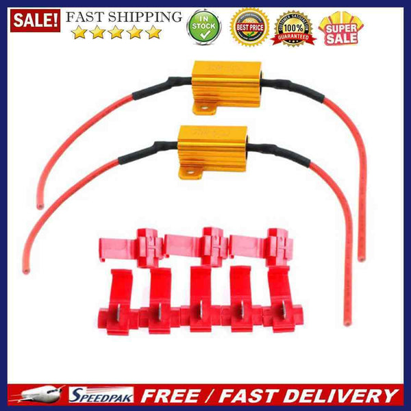 2x LED Car Light Resistance 25W 6ohm Load Resistors Automobile Turn Signal
