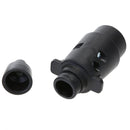 12V 7-Way Round Plastic RV Trailer Plug Connector Plug (Black) Newly