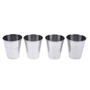 4pcs Drinking Glass Stainless Steel Shot Glasses Cups Wine Beer Whiskey Cup