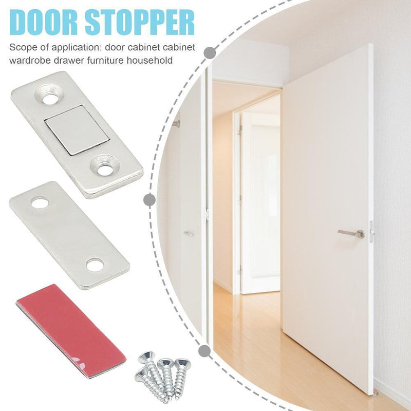 1 Set Ultra-Thin Door Magnetic Door Stopper for Drawer Closer Kit
