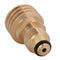 Converts Propane LP TANK POL Service Valve to QCC Outlet Brass Adapter Newly