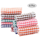 6Pcs Cotton Kitchen Tea Towels Absorbent Lint Free Restaurant Cloth Dish Towels