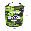 Waterproof Swimming Bag Camouflage Outdoor Camping Dry Sack (2L Green) Newly