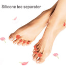 8pcs Silicone Toe Separator Dividers Polish Pedicure Nail Tools(Orange Bag)