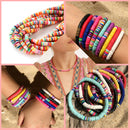 Polymer Clay Beads-Handmade Flat Round Spacer Beads DIY Jewelry Marking Kit