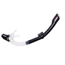 Diving Snorkel Professional Swim Breathing Tube Hose (Transparent Black)