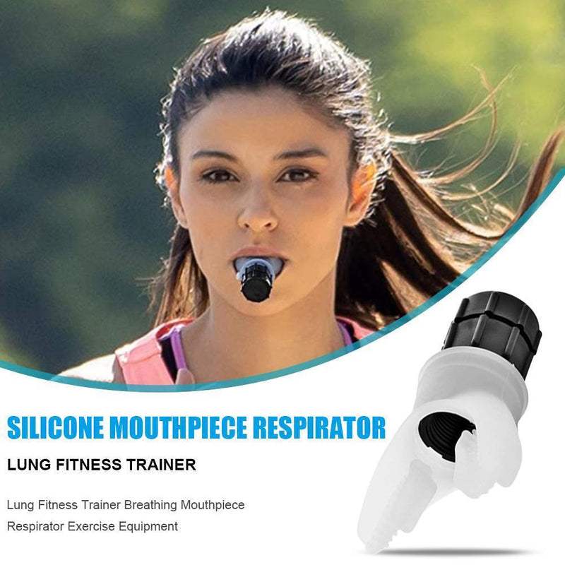 2PCSLung Fitness Trainer Breathing Mouthpiece Respirator Exercise Equipment