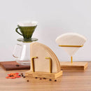 Wooden V60 Filter Paper Rack Hand Drip Coffee Cake Filter Paper Holder (D)
