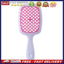 Wide Teeth Air Cushion Comb Scalp Massage Salon Hair Brush (White Pink)