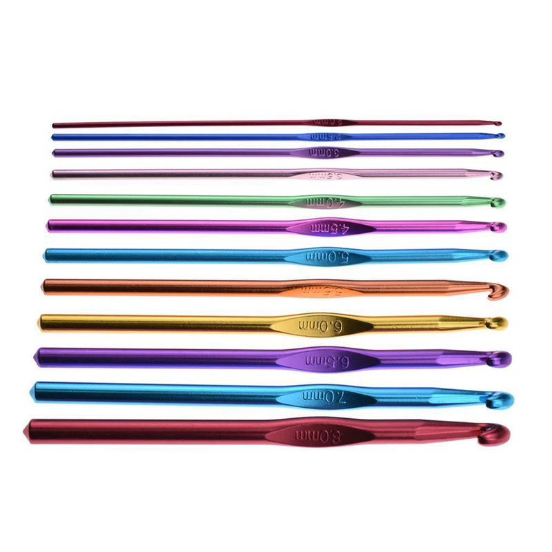 DIY Aluminum Crochet Needles Sweater Knit Weave Craft Sewing Needles Set Kit 150.00 *