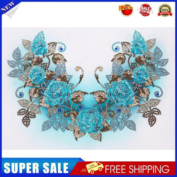 Diamond Painting Kit 5D Special Shaped DIY Blue Flowers Rhinestone Pictures