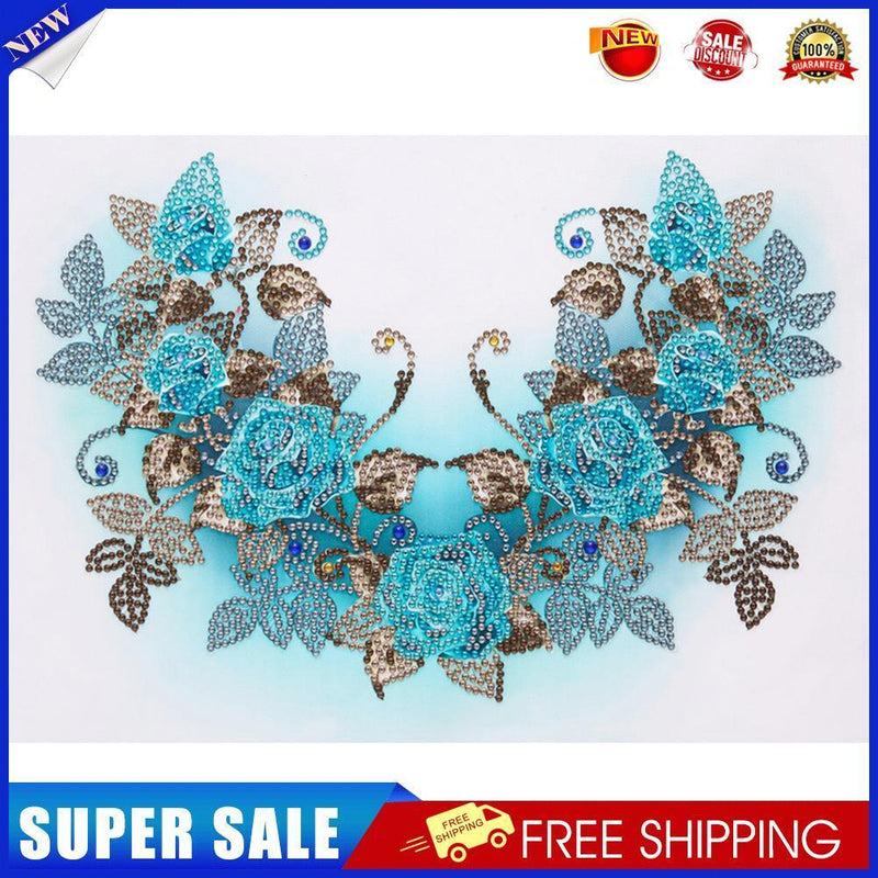 Diamond Painting Kit 5D Special Shaped DIY Blue Flowers Rhinestone Pictures