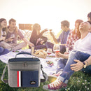 Portable Thermal Stripe Waterproof Aluminum Foil Insulated Lunch Bag (Blue)