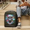 Women Men LED Display Screen Walking Advertising Backpack School Laptop Bag