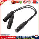 3P XLR Female Jack to Dual 2 Male Plug Y Splitter Cable Adaptor Cord 1Ft Newly