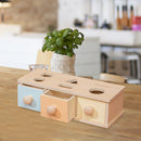 Wooden Ball Drawer Early Learning Matching Blocks Teaching AIDS Sorting for Kids