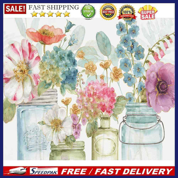Multi-color Flower Oil Paint By Numbers Kit DIY Acrylic Painting on Canvas Cr