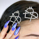 Heart Shape Hair Jewelry Barrette Rhinestone Hairpins Hair Clips Shiny Headwear