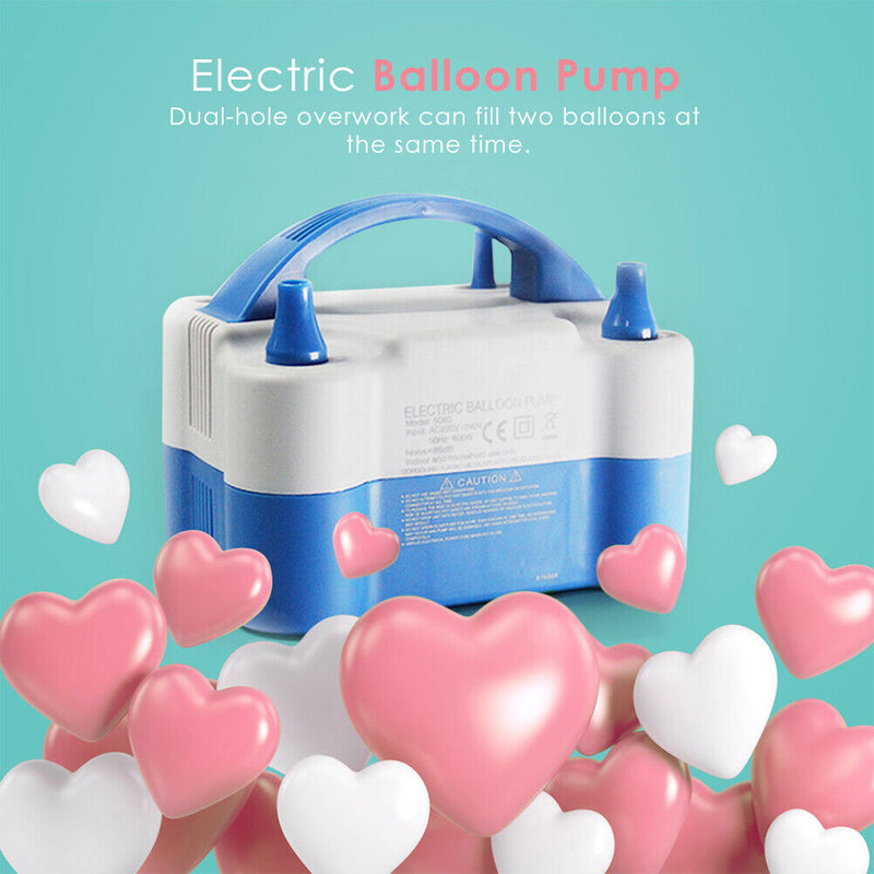 Portable Balloon Air Pump Electric Two Nozzle Inflatable Air Blower EU Plug