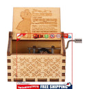 Wooden Music Box, Hand Crank Engraved Musical Box, Valentine Gifts (6)