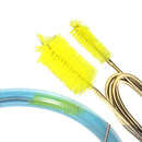 Aquarium Pipe Cleaning Brush Tube Flexible Double End Hose Cleaner (Yellow)