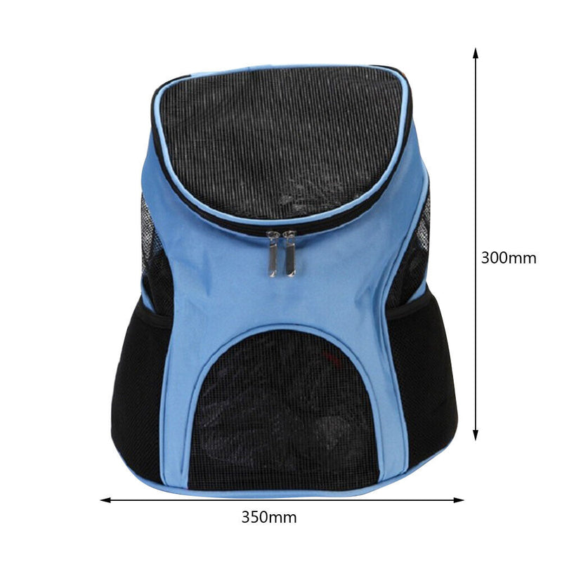 Pet Cat Carrier Backpack Breathable Travel Outdoor Shoulder Carry (Blue) Newly