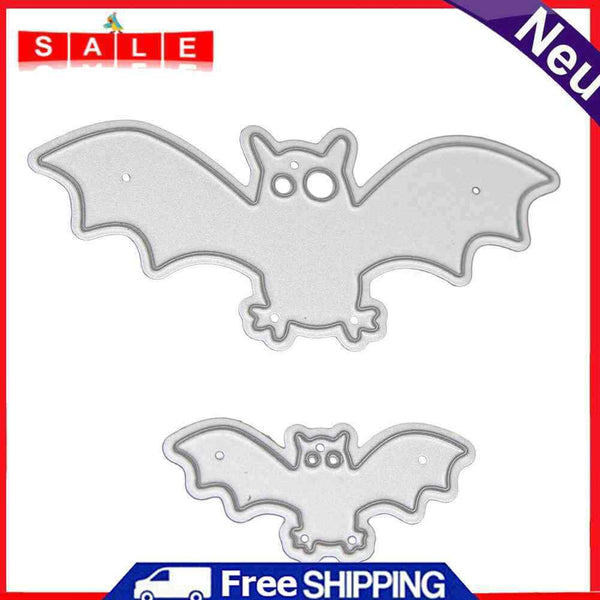 2PCS Halloween Bat Carbon Steel Metal Punching Molds Stencils DIY Paper
