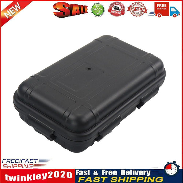 Outdoor Waterproof Sealed Box Shockproof EDC Tools Storage Case (Black M) Newly