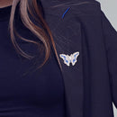 3pcs DIY Butterfly Full Drill Diamond Brooch Women Elegant Jacket Sweater B
