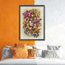 Full Cross Stitch 14CT Counted Flower Lantern Embroidery DIY Needlework Kit