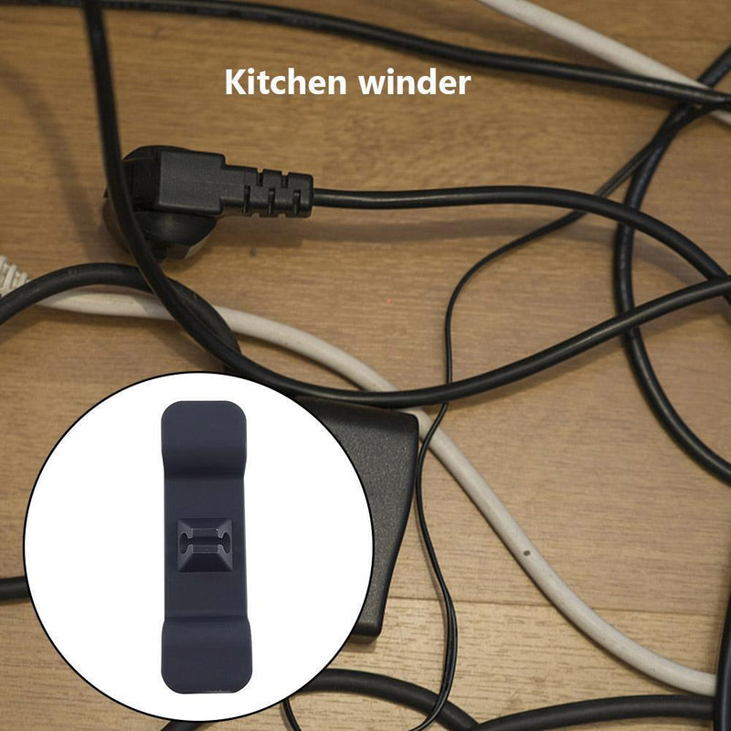 Kitchen Storage Attachment Cable Holder Clip (2*White+Black+Grey)