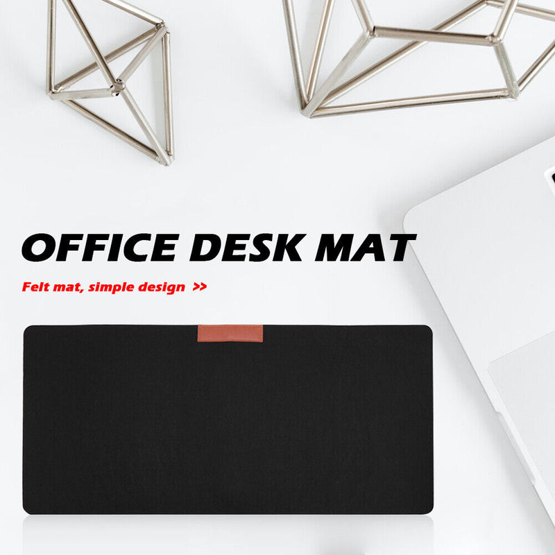 Home Office Desk Table Mat Keyboard Felt Laptop Cushion Mousepad (Black) Newly