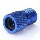 MTB Bike Valve Converter Bicycle Presta to Schrader Valve Adapter (Blue)
