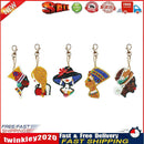 5pcs DIY Elegant Lady Full Drill Special Shaped Diamond Painting Keychains Newly