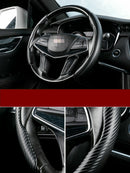 Car Steering Wheel Booster Non-Slip Cover Black Carbon Fiber Auto Accessories