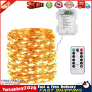 10m LED Waterproof Battery Box Copper Wire String Fairy Light (Warm Light) Newly
