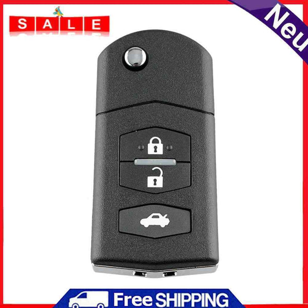Car Remote Key Shell 3 Buttons Flip Folding Key Case Blank Cover for Mazda 2