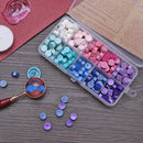 200pcs/box Retro Octagon Fire Painting Pills Sealing Wax Grain Beads (A)