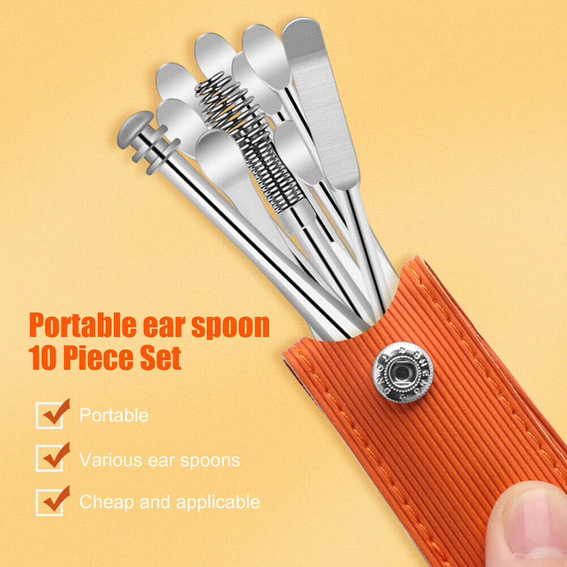 10pcs Portable Stainless Steel Piercing Tool Ear Nerves Massage Pressure Re
