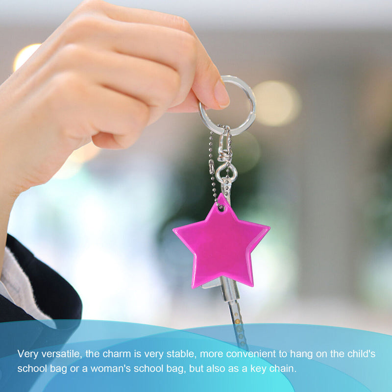 Reflector Pendant Stylish Pendant Keychain Reflector for Bags Strollers 24 Pcs