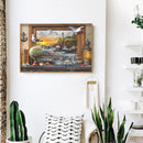 55x40cm 5D DIY Full Round Drill Diamond Painting World in Painting Home Decor